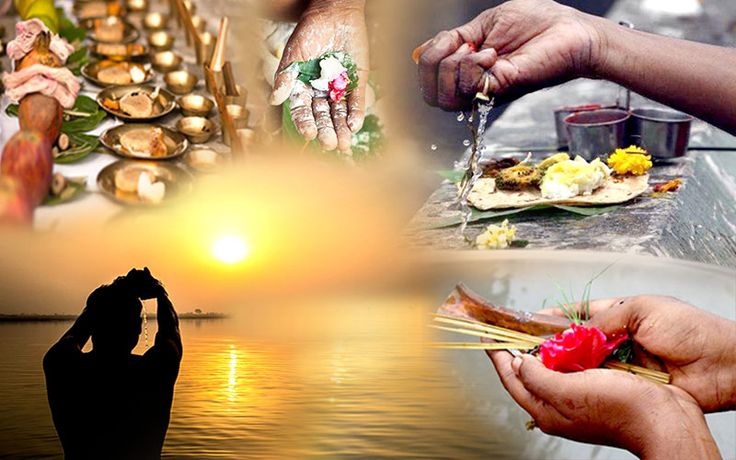 पितृ दोष निवारण और तर्पण पूजा दृश्य